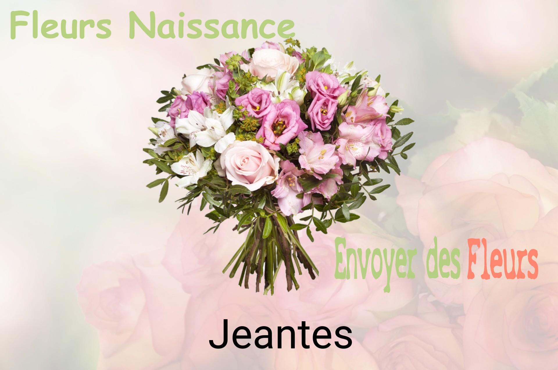 Bouquet de fleurs de naissance livré à Jeantes
